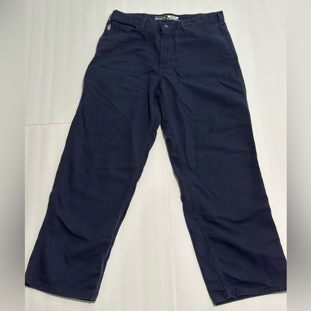 Carhartt Fire Resistant Loose Fit Navy Pants 34x30